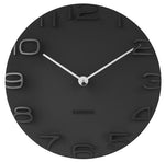 Wall Clock ON THE EDGE - Black w Chrome