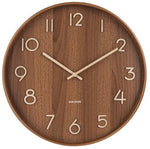 Wall Clock PURE Medium - Dark Basswood