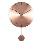 Wall Clock IMPRESSIVE Pendulum - Copper (Indent)