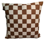 Chess Cushion - Brown / White