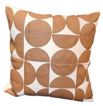 Circles Cushion - Brown / White