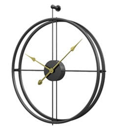 Duo 2 Layers Wall Clock 50cm - Black