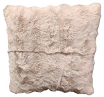 Furry Checks Cushion - Brown / White