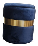 Hourglass Stool w Storage Blue - Indent