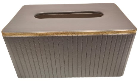 Tissue Box Pleated - Light Grey (Indent)