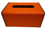 Tissue Box Pleated - Orange