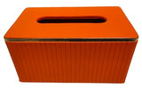 Tissue Box Pleated - Orange