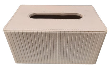 Tissue Box Pleated - White (Indent)