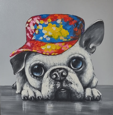 Hatty Dog Oil Painting - Indent