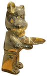 Serving Bear w Tray - Gold Mosaico