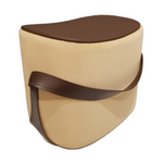 Smiley Stool w Handle (Beige) - PU Seat - MOLECULE PTE. LTD.