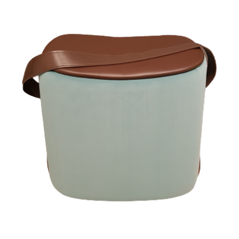 Smiley Stool With Handle (Green) PU Seat - Indent